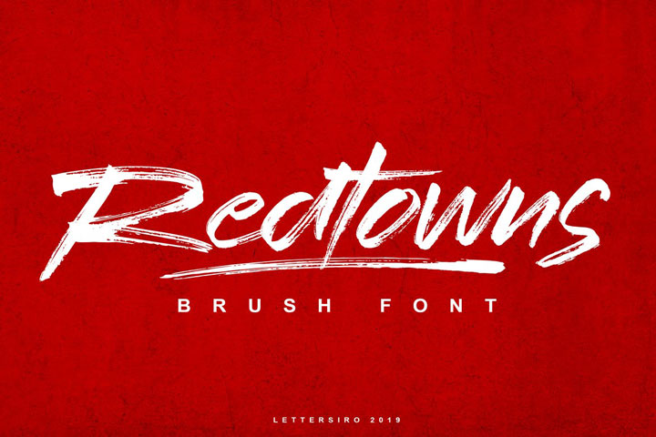 Redtowns-大气书法笔触英文字体下载